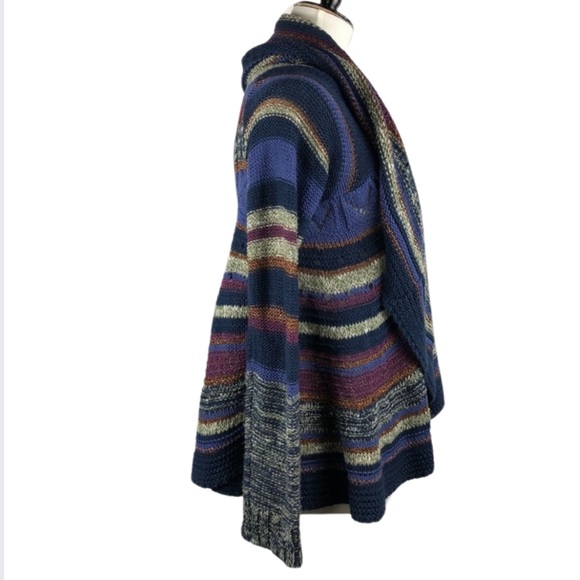 Like new! Anthropologie Rosie Neira open front stripe knit cardigan! Size Small - Picture 3 of 7